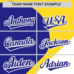 Gold Royal White Half Heart Color Block Baseball Jersey 3