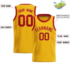 Gold Sequined Trim Athletic Basketball Jersey 2