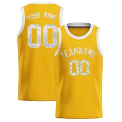 Gold Sequined Trim Athletic Basketball Jersey 1