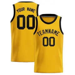 Gold Sequined Trim Athletic Basketball Jersey 1