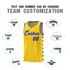 Gold Side Blocks Sports Uniform Basketball Jersey 4