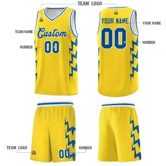 Gold Side Lightning Graffiti Basketball Jersey 5