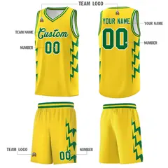 Gold Side Lightning Graffiti Basketball Jersey 5