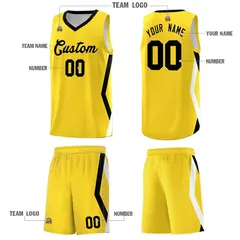 Gold Side Rhombus Graffiti Pattern Basketball Jersey 5