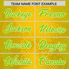 Gold Snakeskin Graffiti Pattern Authentic Football Jersey 3