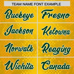 Gold Snakeskin Graffiti Pattern Authentic Football Jersey 3