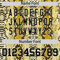 Gold Snakeskin Pattern Sleeveless Baseball Jersey 4