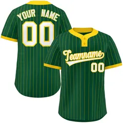 Gold Stripe Two-Button Softball Jersey 1