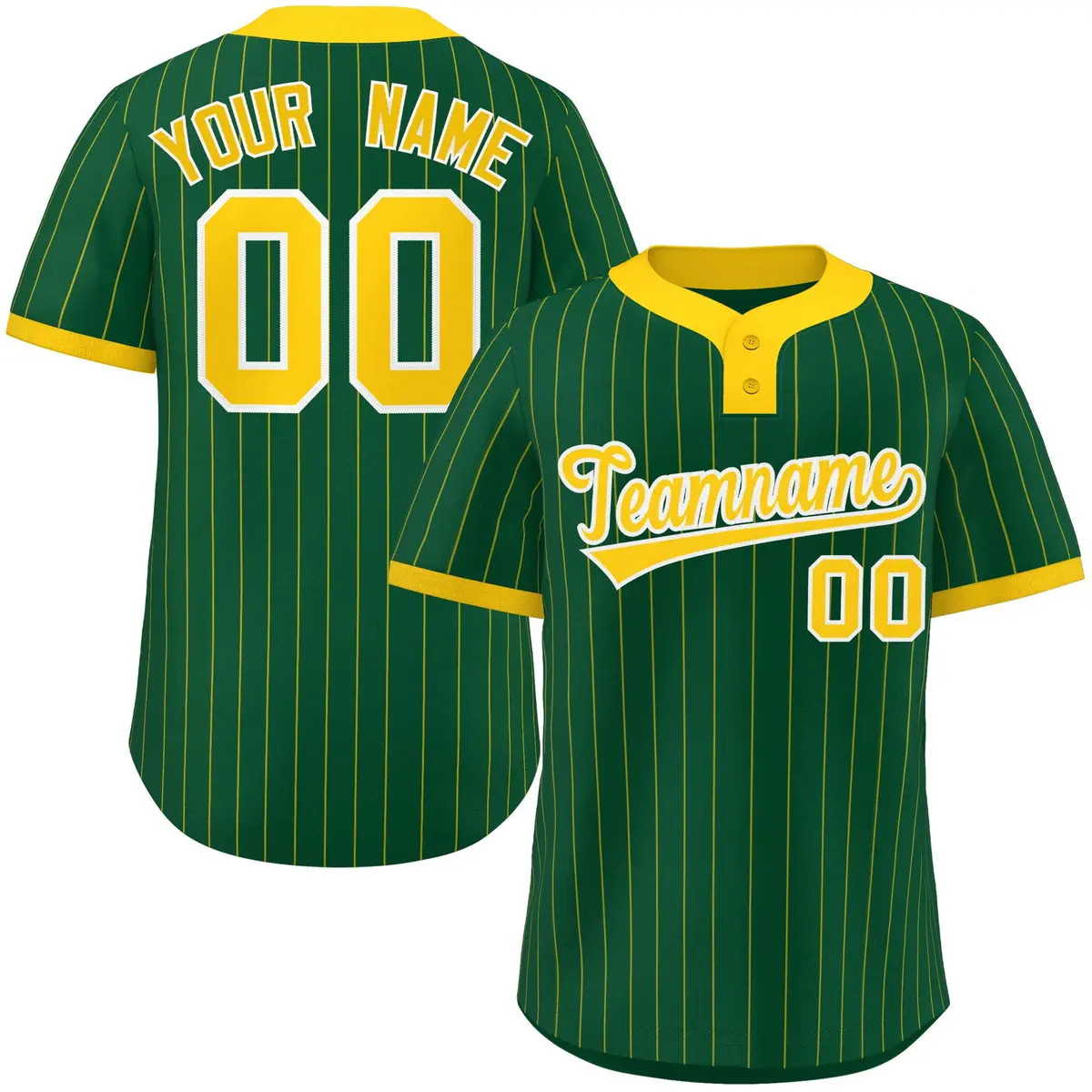 Gold Stripe Two-Button Softball Jersey