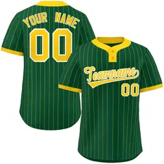 Gold Stripe Two-Button Softball Jersey 1