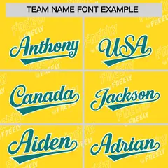 Gold Teal Graffiti Full Button Baseball Jersey 3