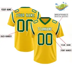 Gold Two-Tone Shoulder Cut Authentic Football Jersey 2