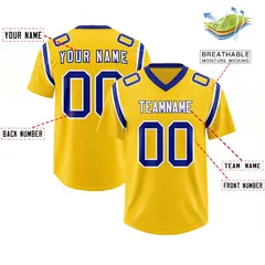 Gold Two-Tone Shoulder Cut Authentic Football Jersey 2