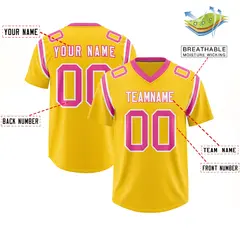Gold Two-Tone Shoulder Cut Authentic Football Jersey 2