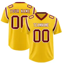 Gold Two-Tone Shoulder Cut Authentic Football Jersey 1