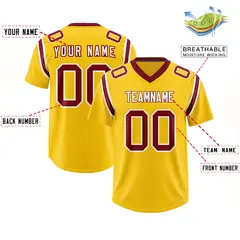 Gold Two-Tone Shoulder Cut Authentic Football Jersey 2
