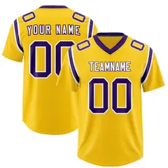 Gold Two-Tone Shoulder Cut Authentic Football Jersey 1
