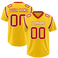Gold Two-Tone Shoulder Cut Authentic Football Jersey 1