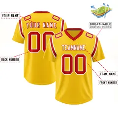 Gold Two-Tone Shoulder Cut Authentic Football Jersey 2