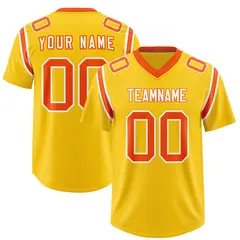 Gold Two-Tone Shoulder Cut Authentic Football Jersey 1