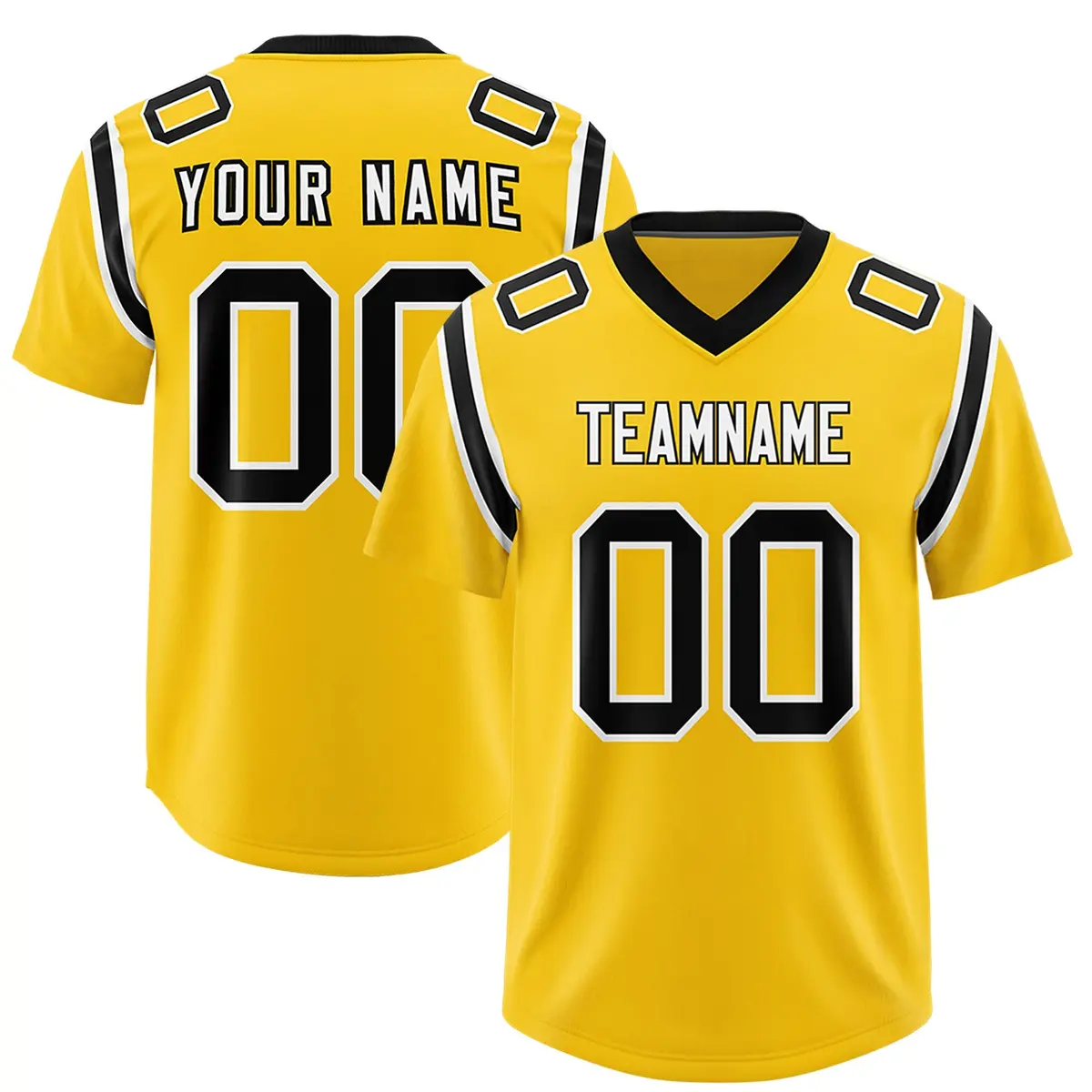 Gold Two-Tone Shoulder Cut Authentic Football Jersey