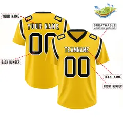 Gold Two-Tone Shoulder Cut Authentic Football Jersey 2