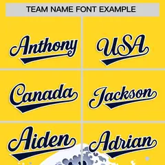 Gold Wave Graffiti Baseball Jersey 3