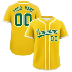 Gold White Classic Authentic Baseball Jersey