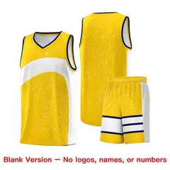 Gold White Dot Graffiti Irregular Pattern Basketball Jersey 7