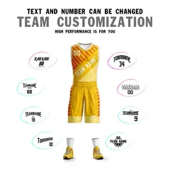 Gold White Graffiti Bar Pattern Sets Basketball Jersey 4
