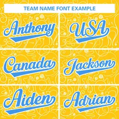 Gold White Graffiti Line Art Authentic Baseball Jersey 3