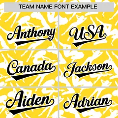 Gold White Graffiti Pattern Authentic Baseball Jersey 3