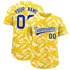 Gold White Graffiti Pattern Authentic Baseball Jersey 1