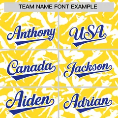 Gold White Graffiti Pattern Authentic Baseball Jersey 3