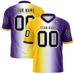 Gold White-Purple Gradient Fashion Authentic Football Jersey