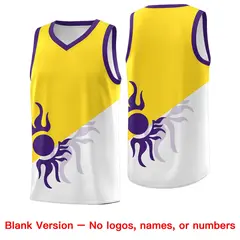 Gold White Radiant Sun Two Tone Athletic Basketball Jersey 2