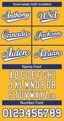 Gold White-Royal Classic Hockey Jersey 3