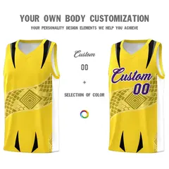 Gold White Snake Scale Venomous Fang Graffiti Basketball Jersey 3
