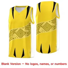 Gold White Snake Scale Venomous Fang Graffiti Basketball Jersey 6