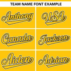 Gold White Thick Stripe Authentic Baseball Jersey 3