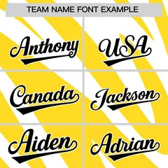 Gold White Tiger Stripe Gradient Baseball Jersey 3