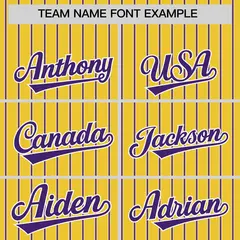 Gold White Tricolor Stripe Fashion Baseball Jersey 3