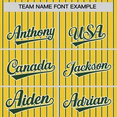 Gold White Tricolor Stripe Fashion Baseball Jersey 3