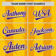 Gold Yellow Blade Pattern Raglan Baseball Jersey 3
