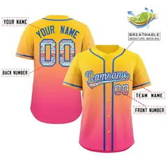Gradient Ethnic Pattern Baseball Jersey 2