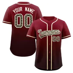 Gradient Ethnic Pattern Baseball Jersey for Men Women Youth