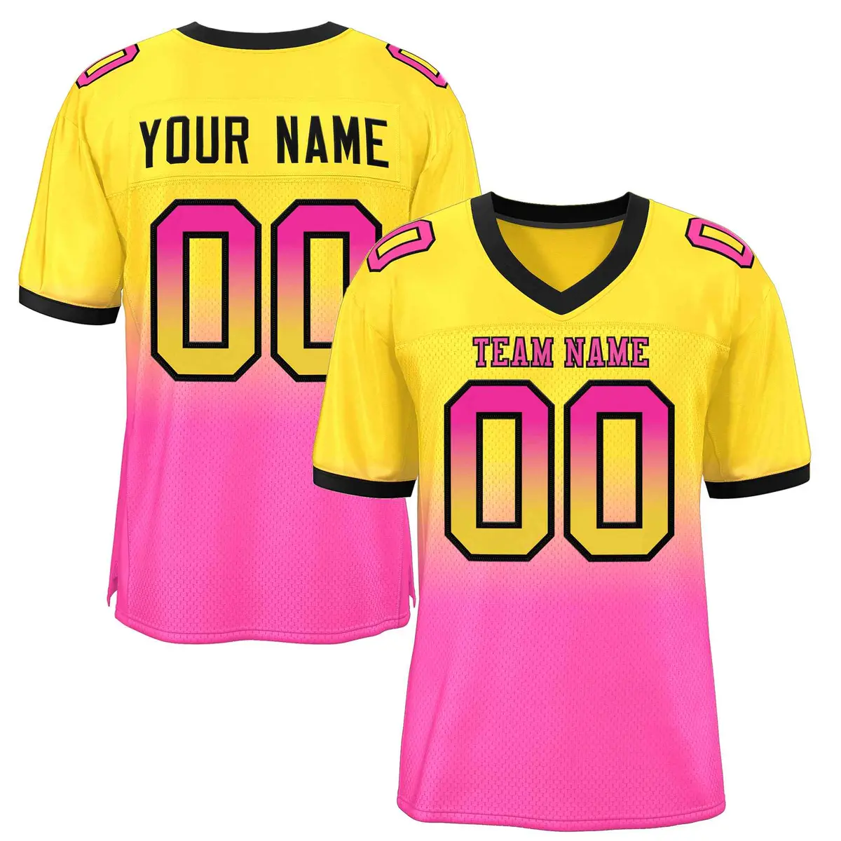 Gradient Fashion Mesh Athletic Football Jersey