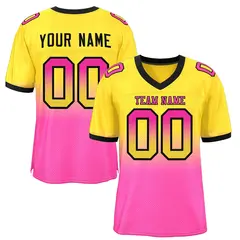 Gradient Fashion Mesh Athletic Football Jersey 1