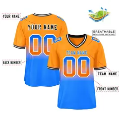 Gradient Fashion Mesh Football Jersey Athletic Sports Shirt 30