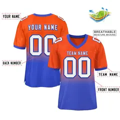 Gradient Fashion Mesh Football Jersey Athletic Sports Shirt 44